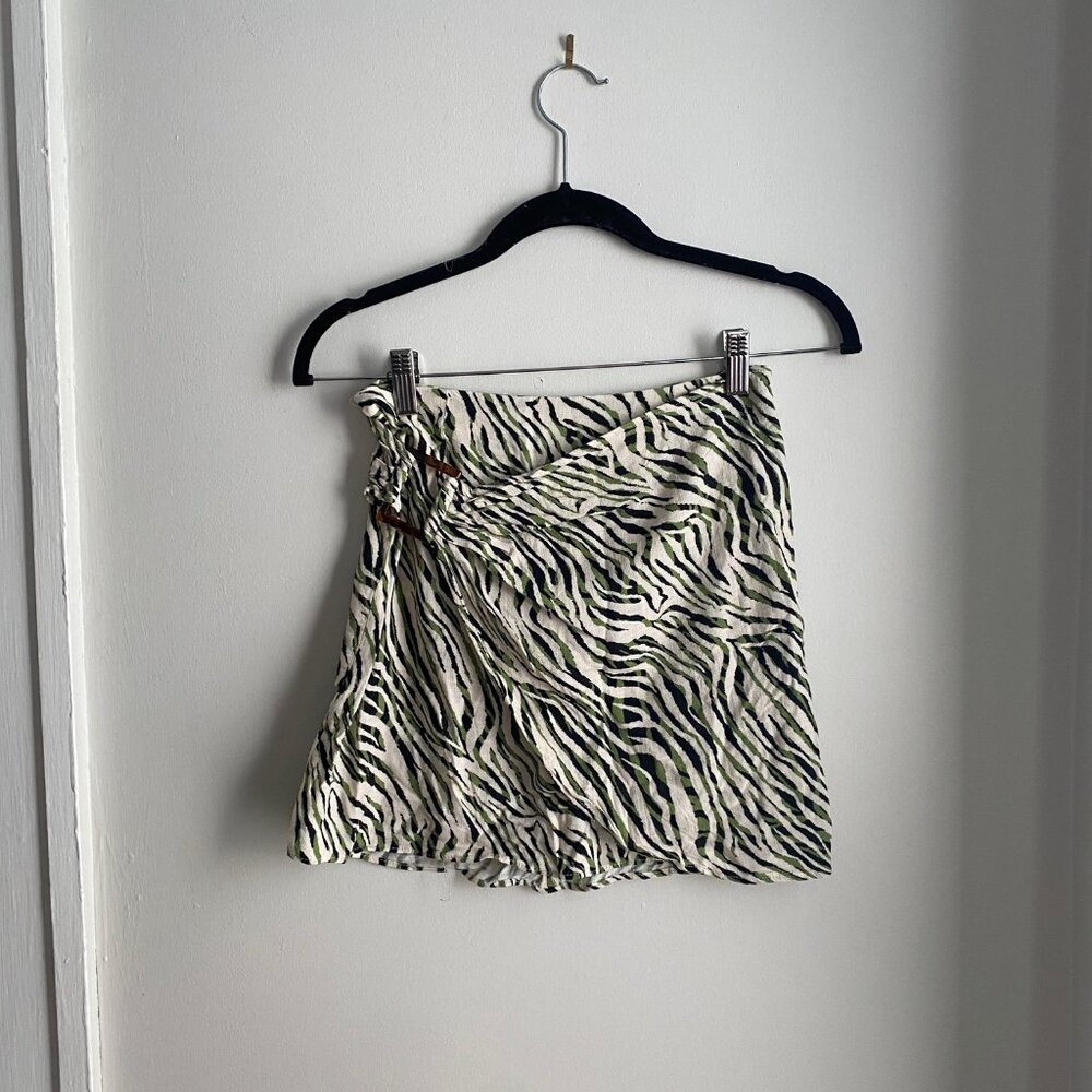 ZARA Zebra Print Mini Skirt – Size XS